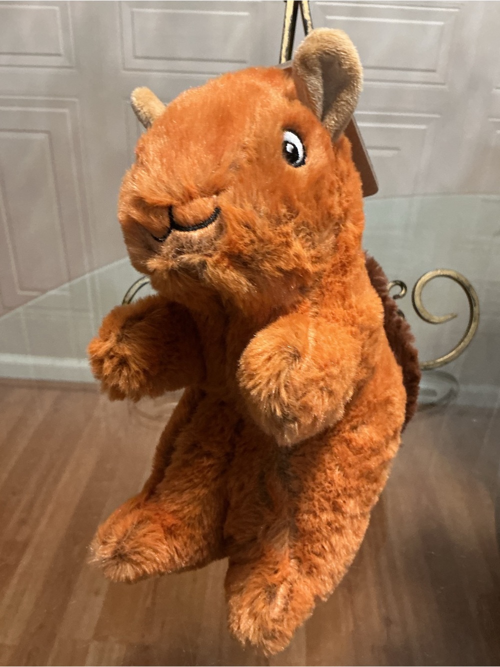 Pally Paws Very Solf Stuffed Plush Squirrel Dog Toy With Squeaker 10”.